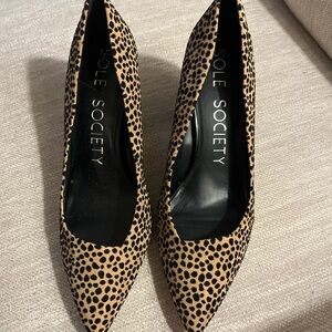 Sole Society Cheetah Print Heels New